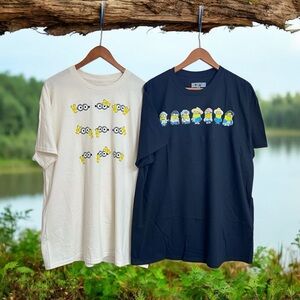 BTS X DM4 Despicable Me T-Shirts Bundle of Two Short Sleeve Crew Neck‎ Tees